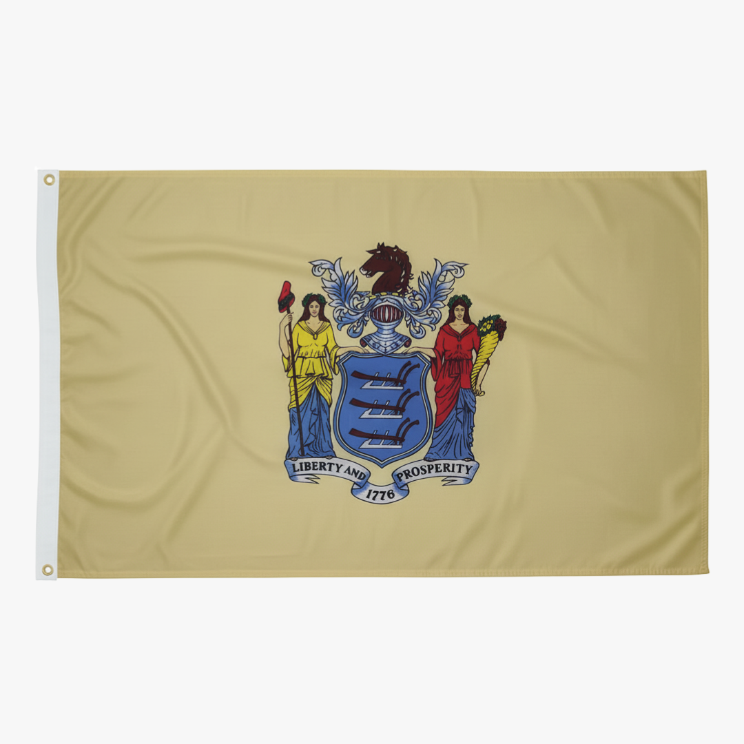 Depiction of New Jersey State Flag - Gates Flag & Banner