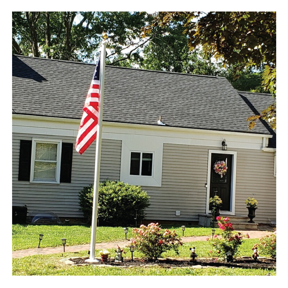 15' External Flagpole - Gates Flag & Banner