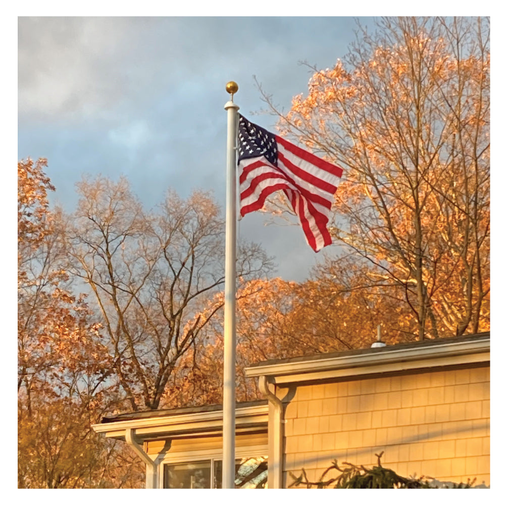 15' External Flagpole - Gates Flag & Banner