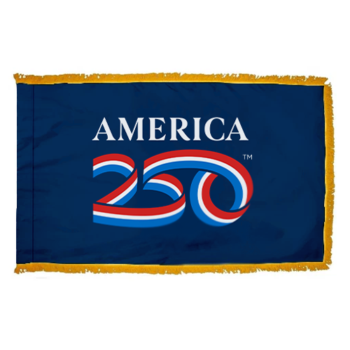 250th Anniversary - 3x5' Indoor Flag (Blue) - Gates Flag & Banner