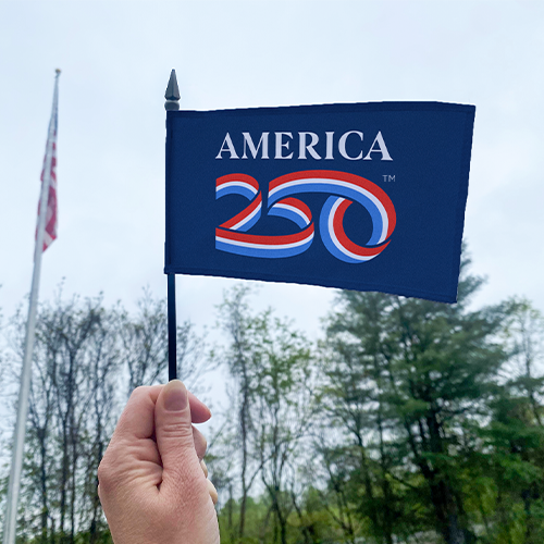 250th Anniversary - 4x6" Stick Flag - Gates Flag & Banner