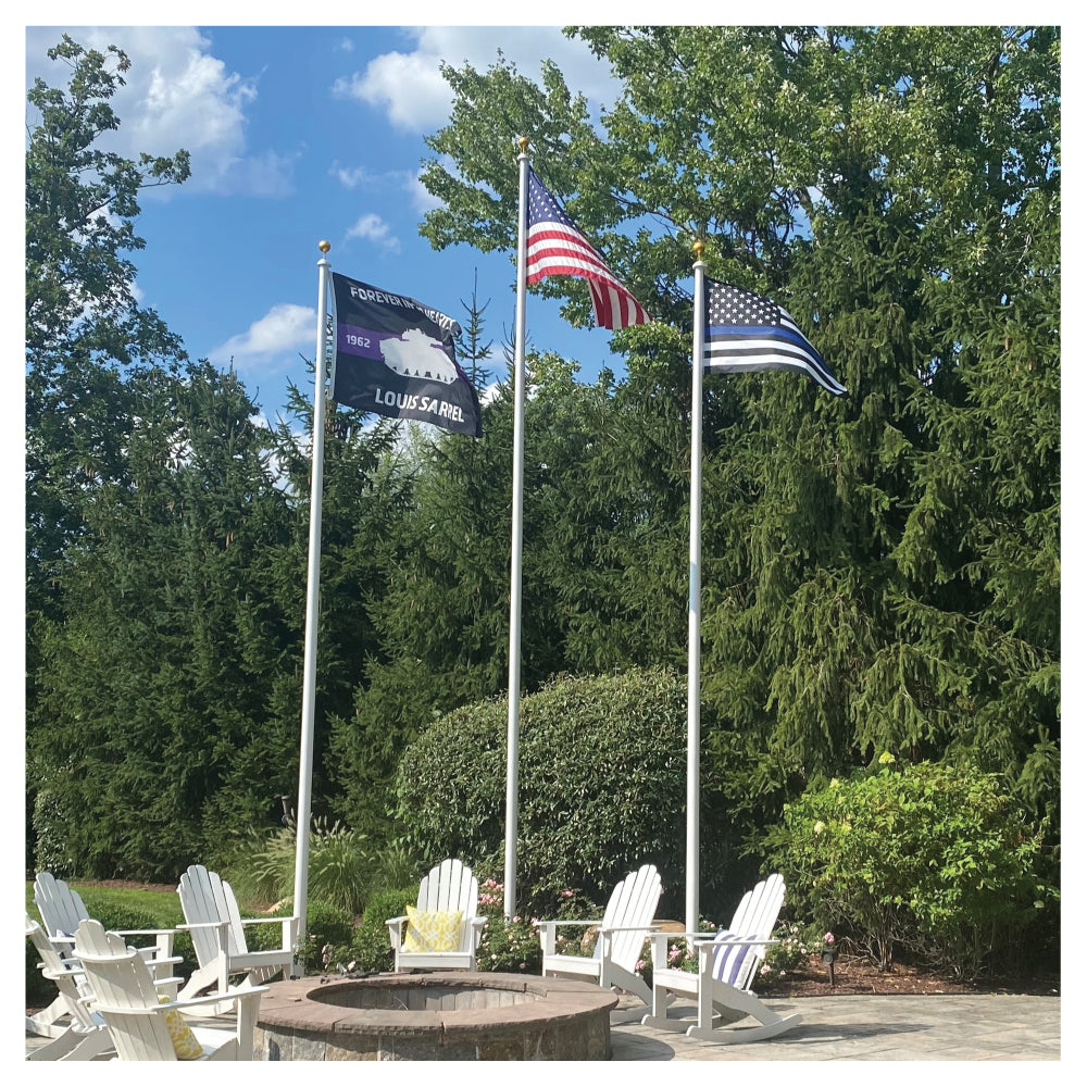 25' External Flagpole - Gates Flag & Banner