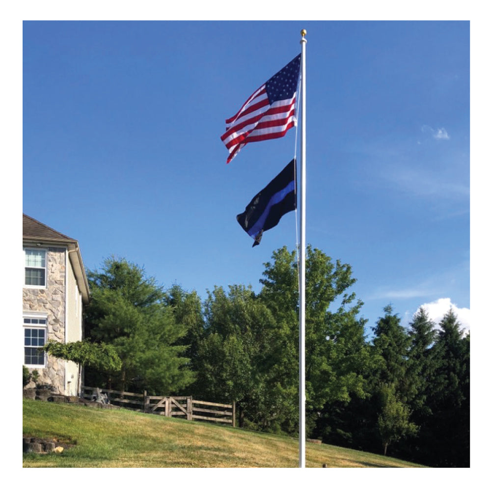 25' External Flagpole - Gates Flag & Banner