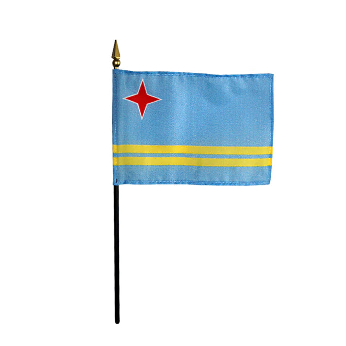 Depiction of Aruba Stick Flag - Gates Flag & Banner