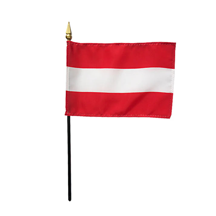 Depiction of Austria Stick Flag - Gates Flag & Banner