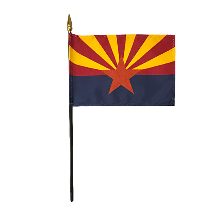Depiction of Arizona State Stick Flag - Gates Flag & Banner