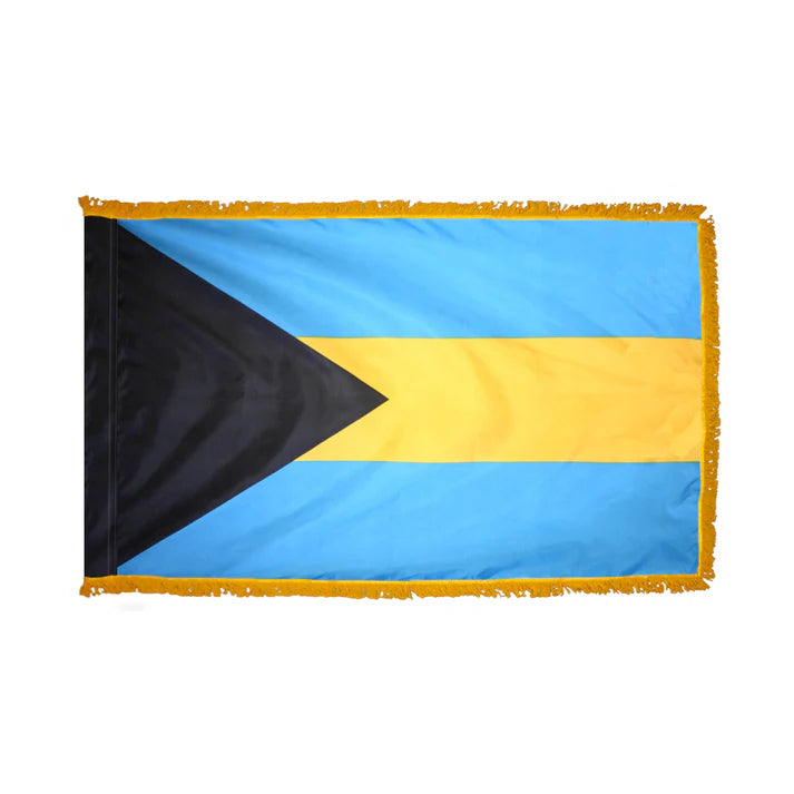 Depiction of Bahamas Indoor Pole Hem Fringe Flag - Gates Flag & Banner