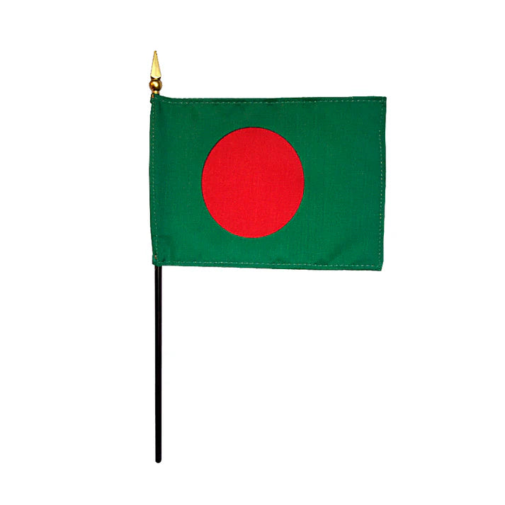 Depiction of Bangladesh Stick Flag - Gates Flag & Banner