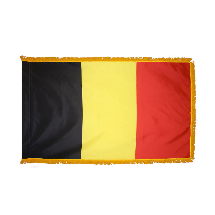 Depiction of Belgium Indoor Pole Hem Fringe Flag - Gates Flag & Banner