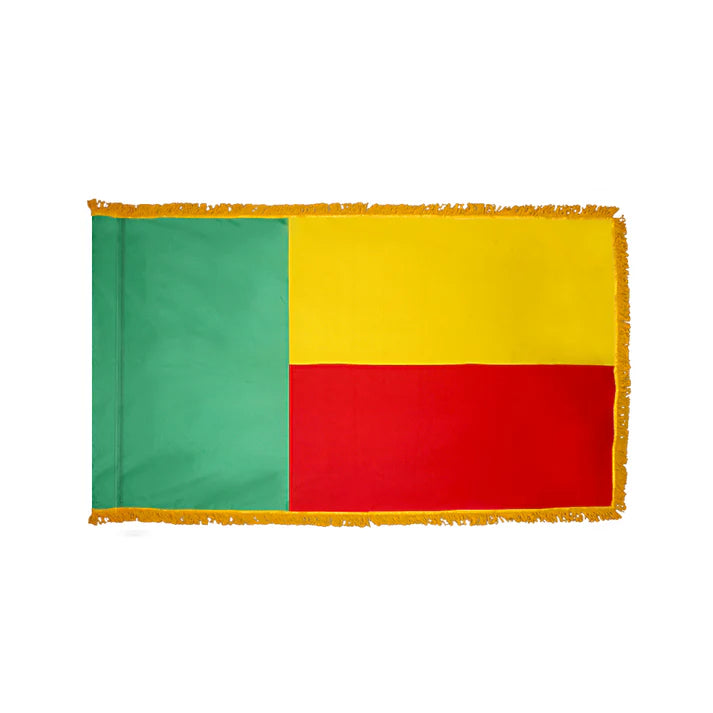 Depiction of Benin Indoor Pole Hem Fringe Flag - Gates Flag & Banner
