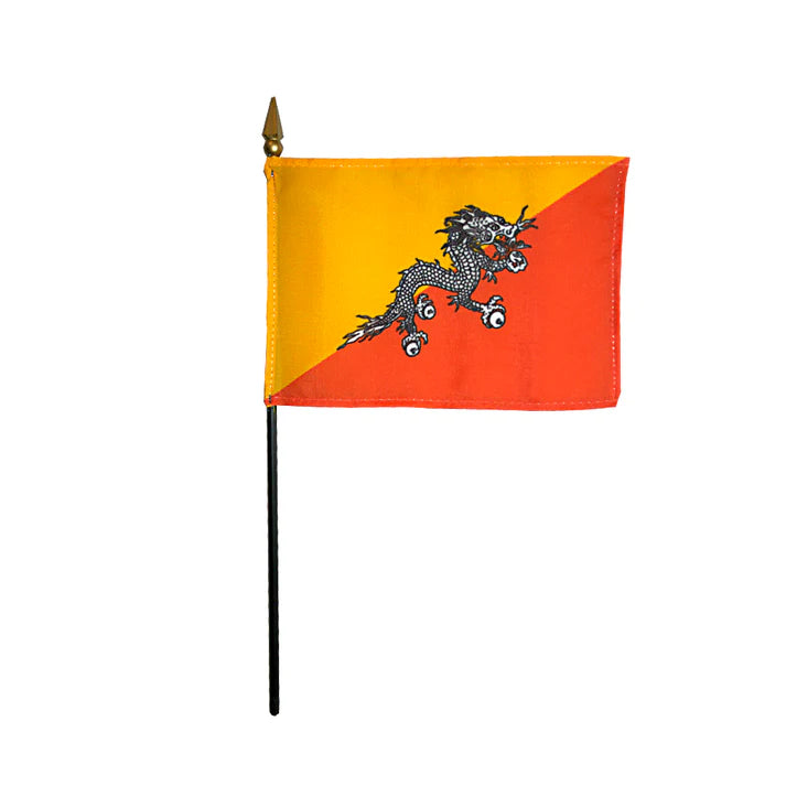 Depiction of Bhutan Stick Flag - Gates Flag & Banner