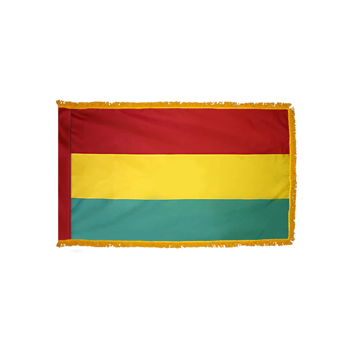 Depiction of Bolivia Civil Indoor Pole Hem Fringe Flag - Gates Flag & Banner