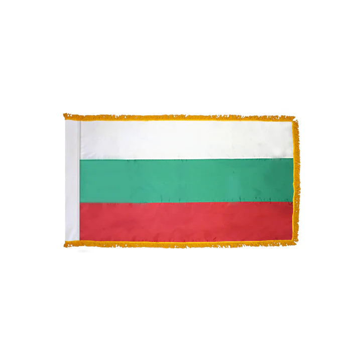 Depiction of Bulgaria Indoor Pole Hem Fringe Flag - Gates Flag & Banner