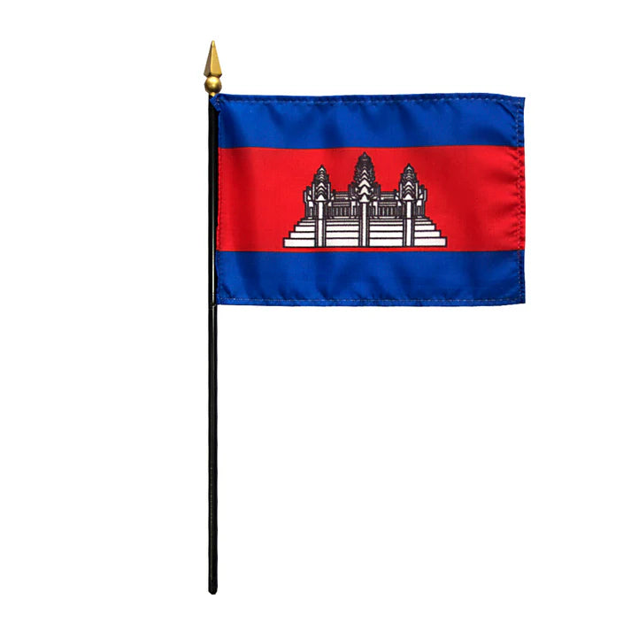Depiction of Cambodia Stick Flag - Gates Flag & Banner
