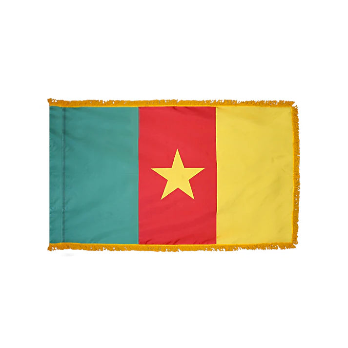 Depiction of Cameroon Indoor Pole Hem Fringe Flag - Gates Flag & Banner