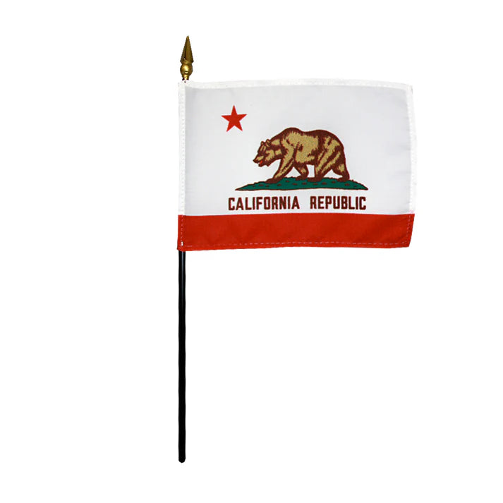 Depiction of California State Stick Flag - Gates Flag & Banner