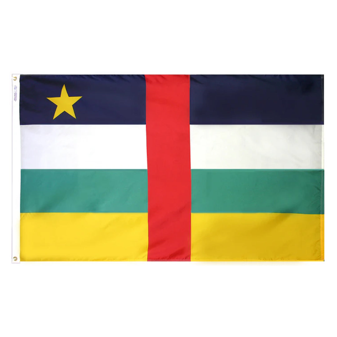 Depiction of Central African Republic Flag - Gates Flag & Banner