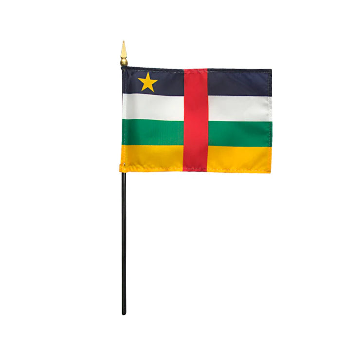 Depiction of Central African Republic Stick Flag - Gates Flag & Banner