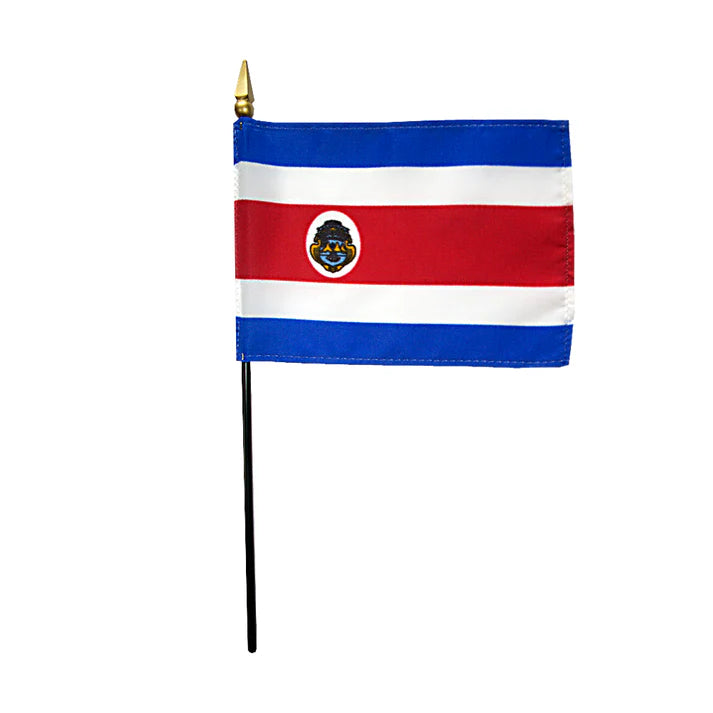 Depiction of Costa Rica Government Stick Flag - Gates Flag & Banner
