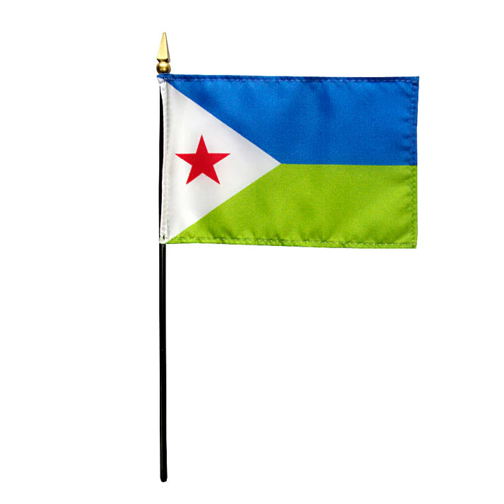 Depiction of Djibouti Stick Flag - Gates Flag & Banner