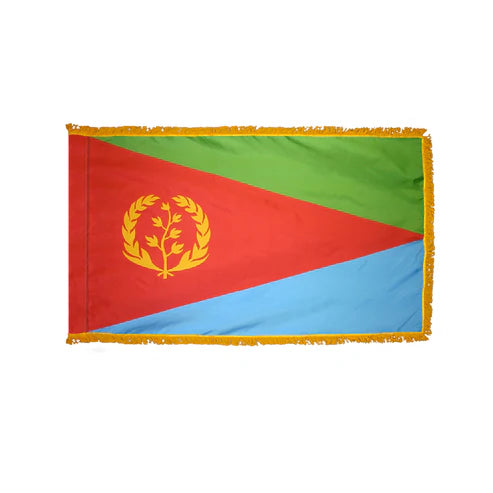 Depiction of Eritrea Indoor Pole Hem Fringe Flag - Gates Flag & Banner