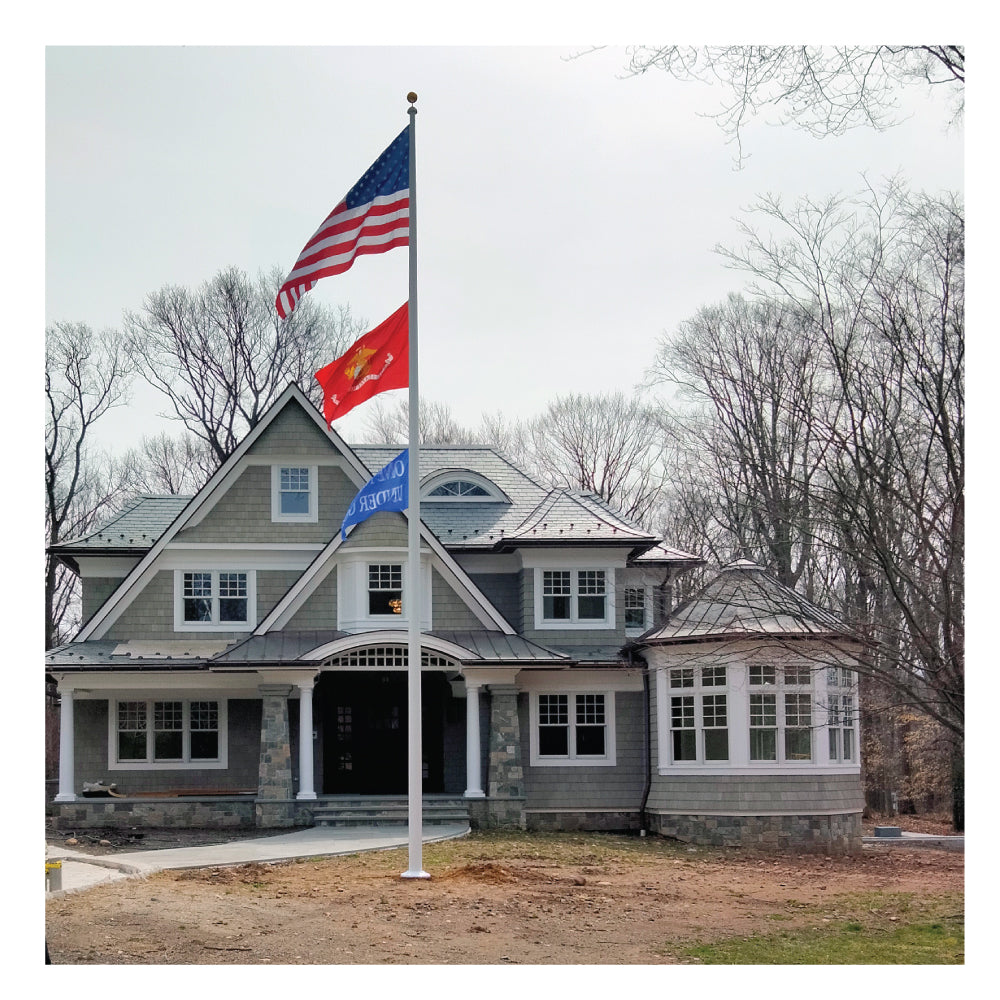 40' External Flagpole - Gates Flag & Banner