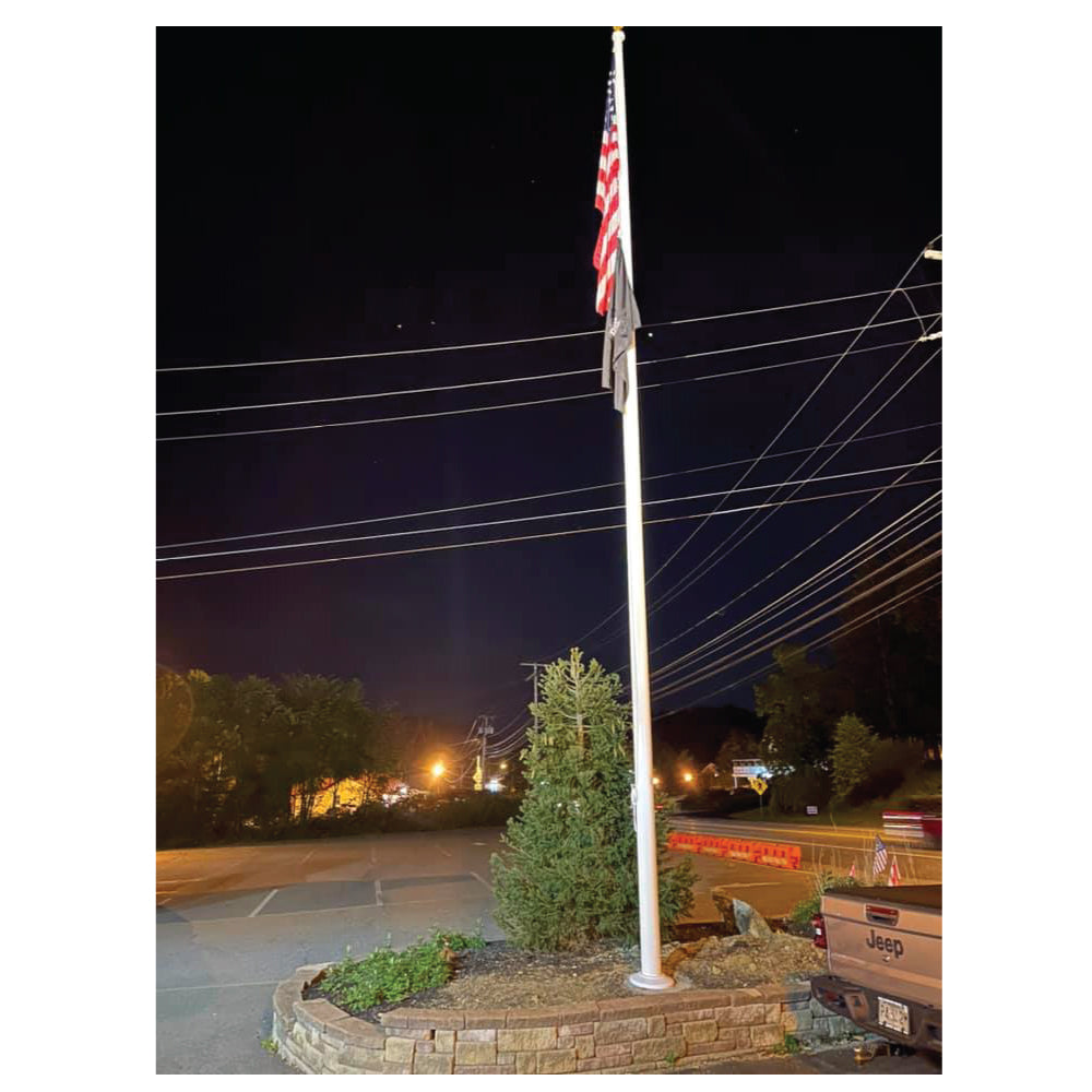 35' External Flagpole - Gates Flag & Banner