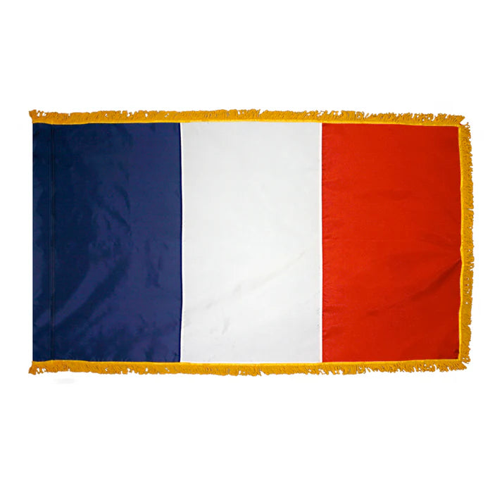 Depiction of France Indoor pole hem fringe Flag - Gates Flag & Banner
