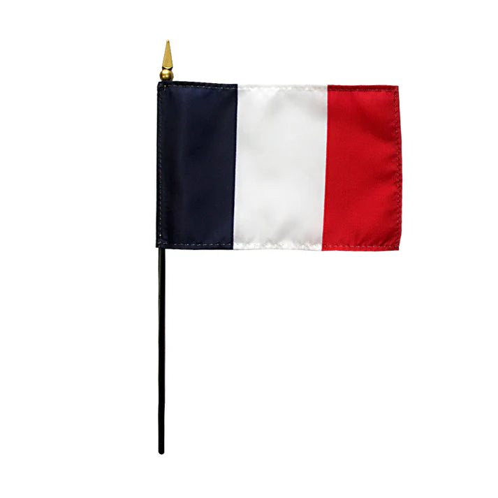 Depiction of France Stick Flag - Gates Flag & Banner