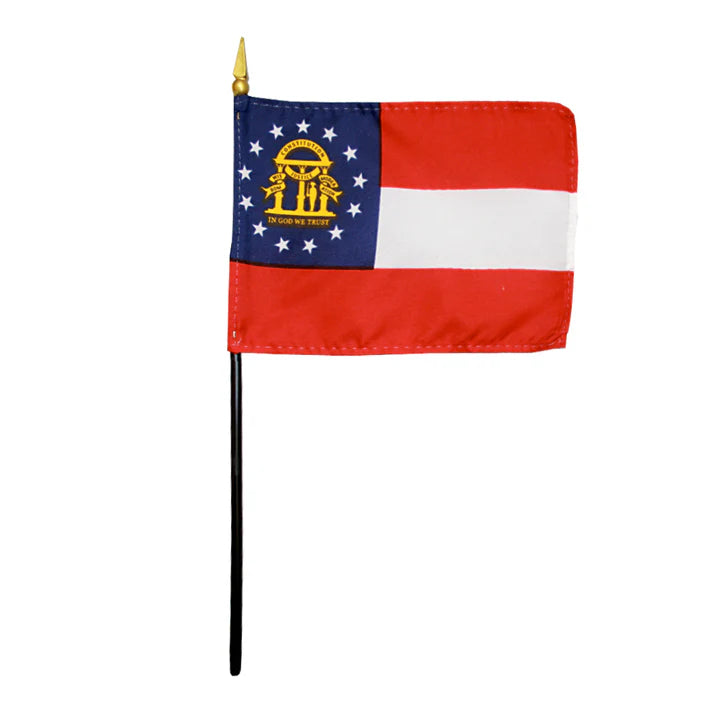 Depiction of Georgia U.S. state stick flag - Gates Flag & Banner