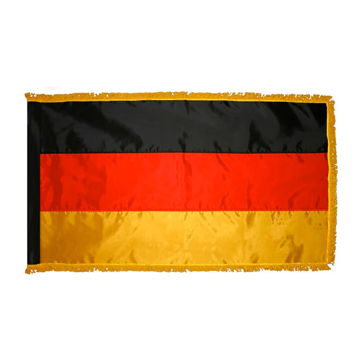 Depiction of Germany Indoor pole hen fringe Flag - Gates Flag & Banner