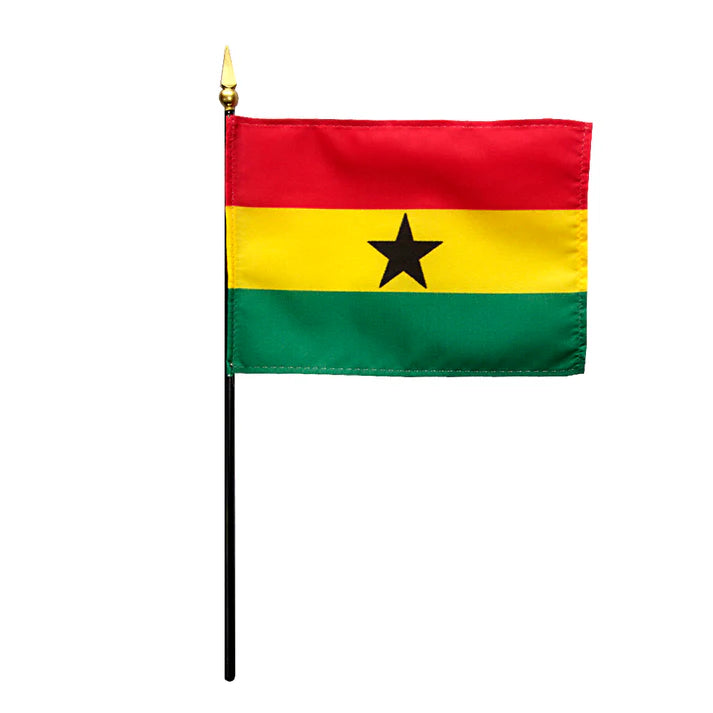Depiction of Ghana Stick Flag - Gates Flag & Banner