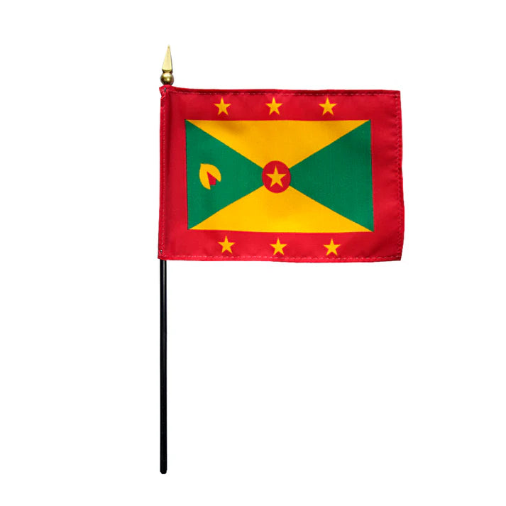 Depiction of Grenada Stick Flag - Gates Flag & Banner