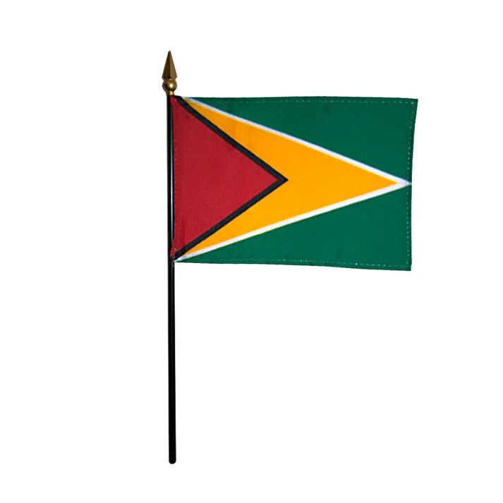 Depiction of Guyana Stick Flag - Gates Flag & Banner