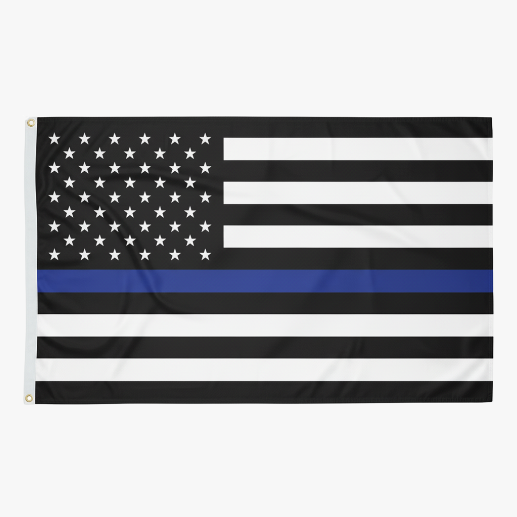 Thin Blue Line American Flag