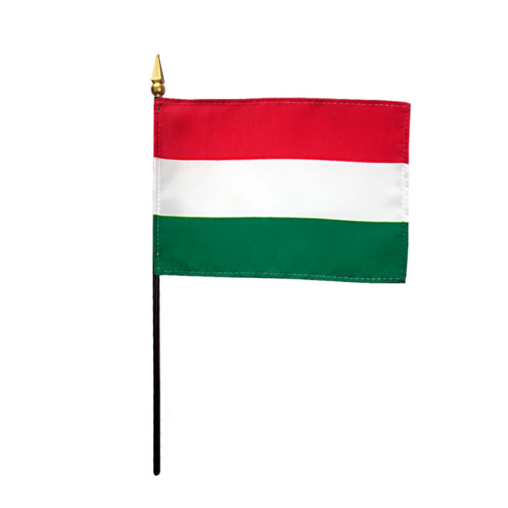 Depiction of Hungary Stick Flag - Gates Flag & Banner