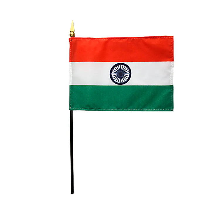 Depiction of India Stick Flag - Gates Flag & Banner