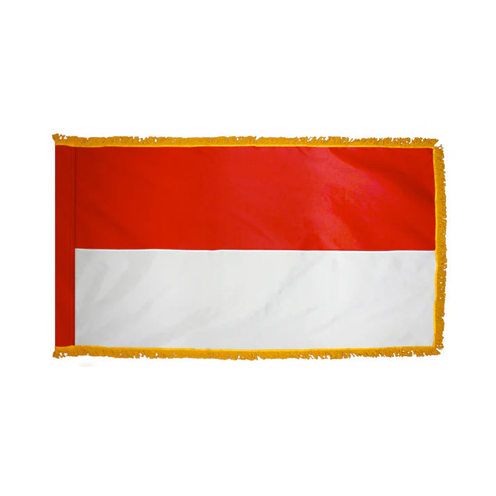Depiction of Indonesia Indoor pole hem fringe Flag - Gates Flag & Banner