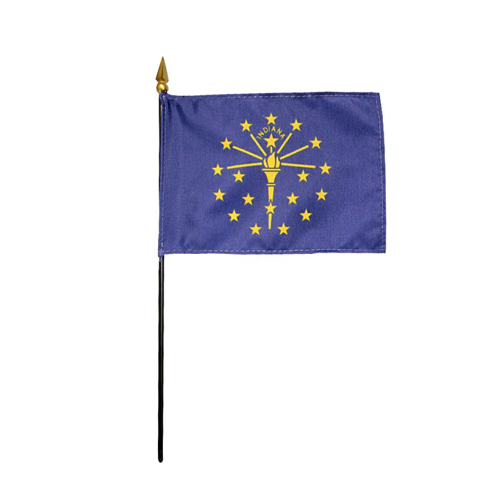 Depiction of Indiana State Stick Flag - Gates Flag & Banner