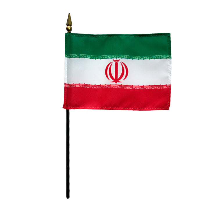 Depiction of Iran Stick Flag - Gates Flag & Banner