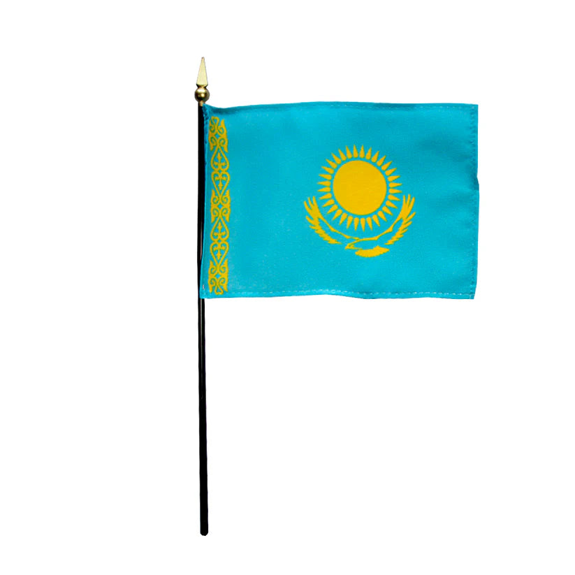Depiction of Kazakhstan Stick Flag - Gates Flag & Banner