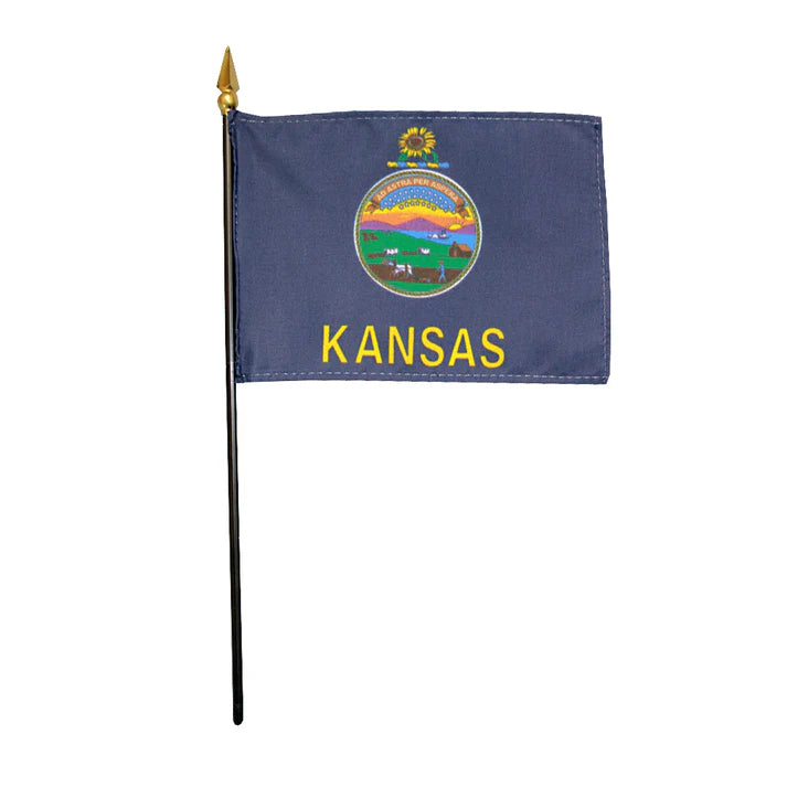 Depiction of Kansas State Stick Flag - Gates Flag & Banner