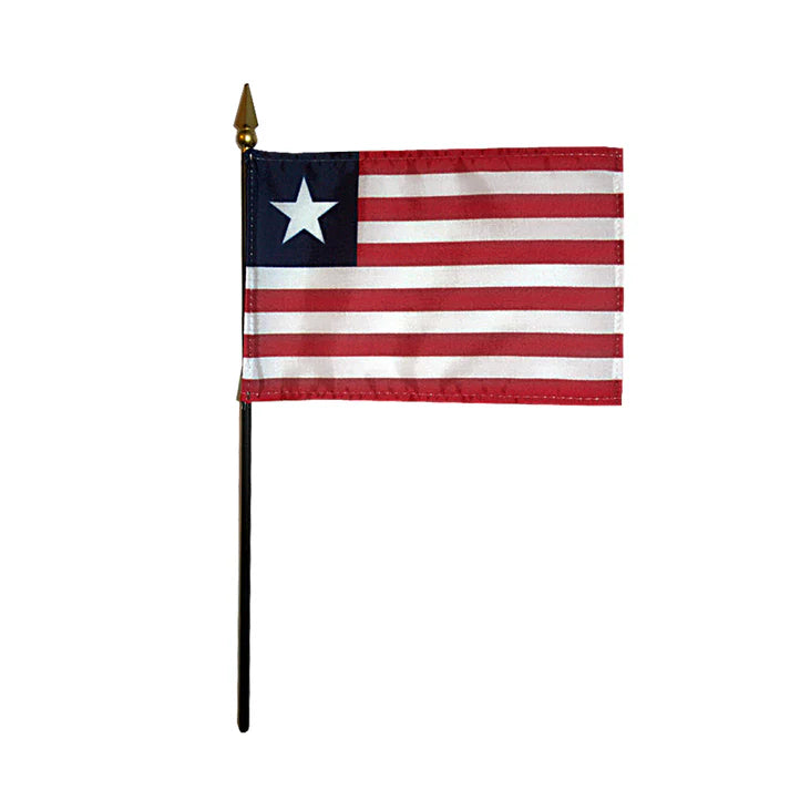 Depiction of Liberia Stick Flag - Gates Flag & Banner