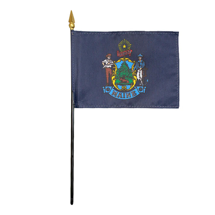Depiction of Maine Stick Flag - Gates Flag & Banner