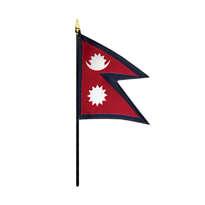 Depiction of Nepal Stick Flag - Gates Flag & Banner