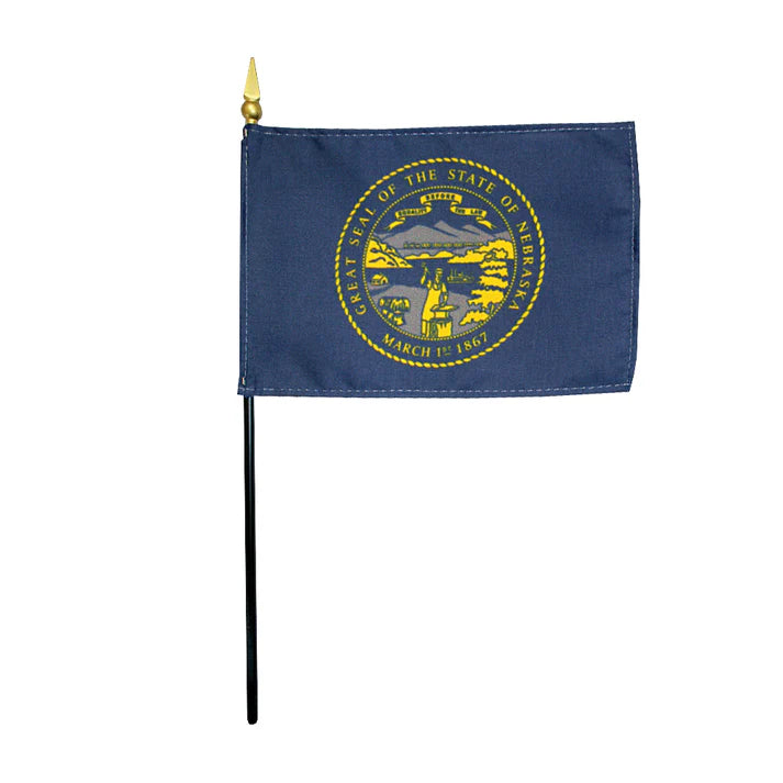Depiction of Nebraska State Stick Flag - Gates Flag & Banner