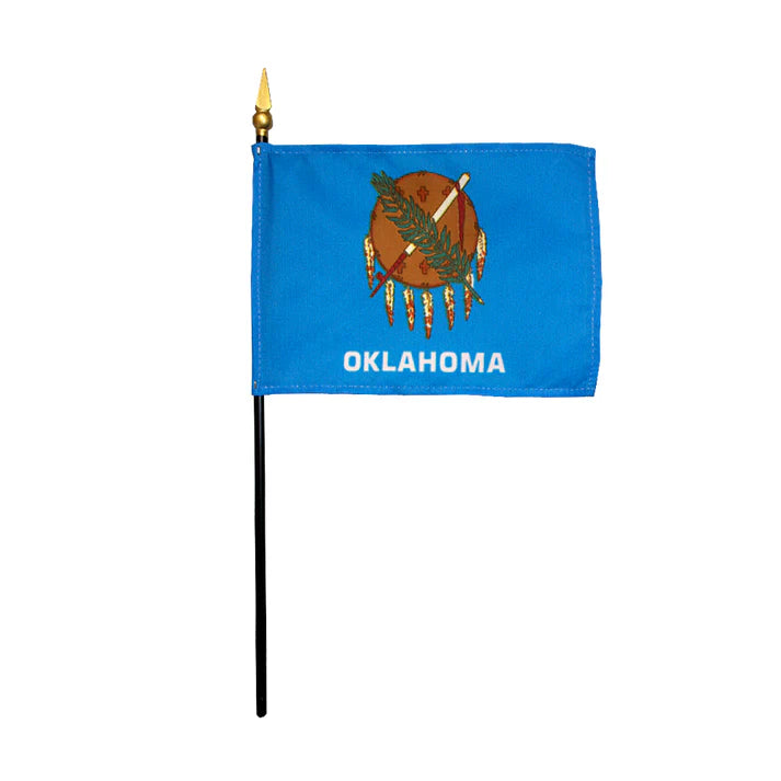 Depiction of Oklahoma State Stick Flag - Gates Flag & Banner