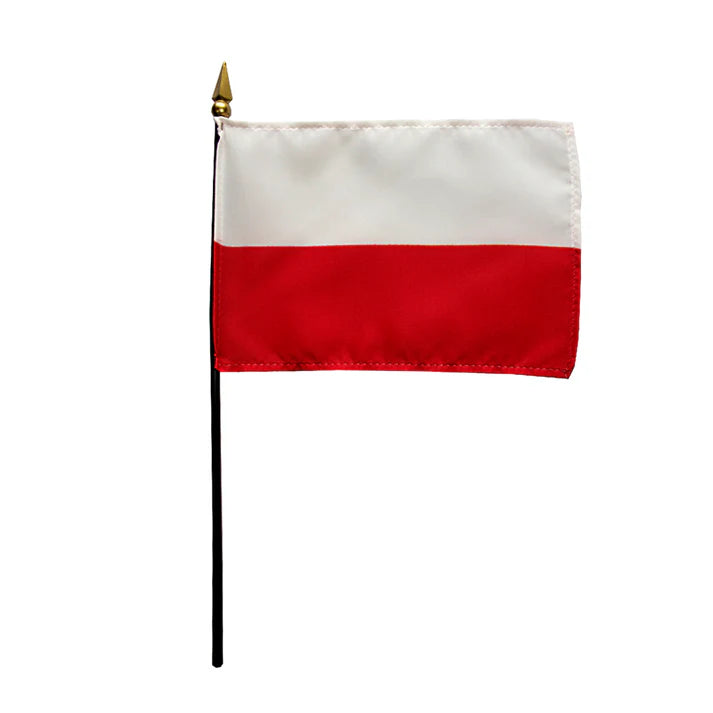 Depiction of Poland Stick Flag - Gates Flag & Banner