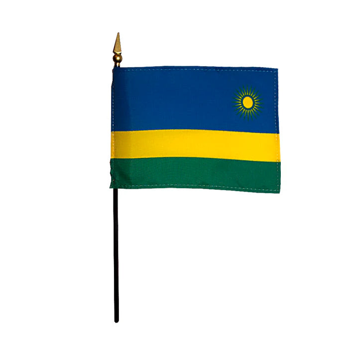Depiction of Rwanda Stick Flag - Gates Flag & Banner