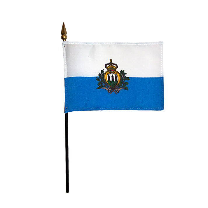 Depiction of San Marino Government Stick Flag - Gates Flag & Banner